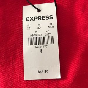 Express jean shorts -red